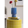 Present Time Present Time Vase Rayado Retro Large - Cobalt Blue