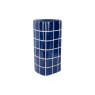 Present Time Vase Retro Tiles Triangular Large - Cobalt Blue