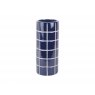 Present Time Vase Retro Tiles Round Medium - Cobalt Blue