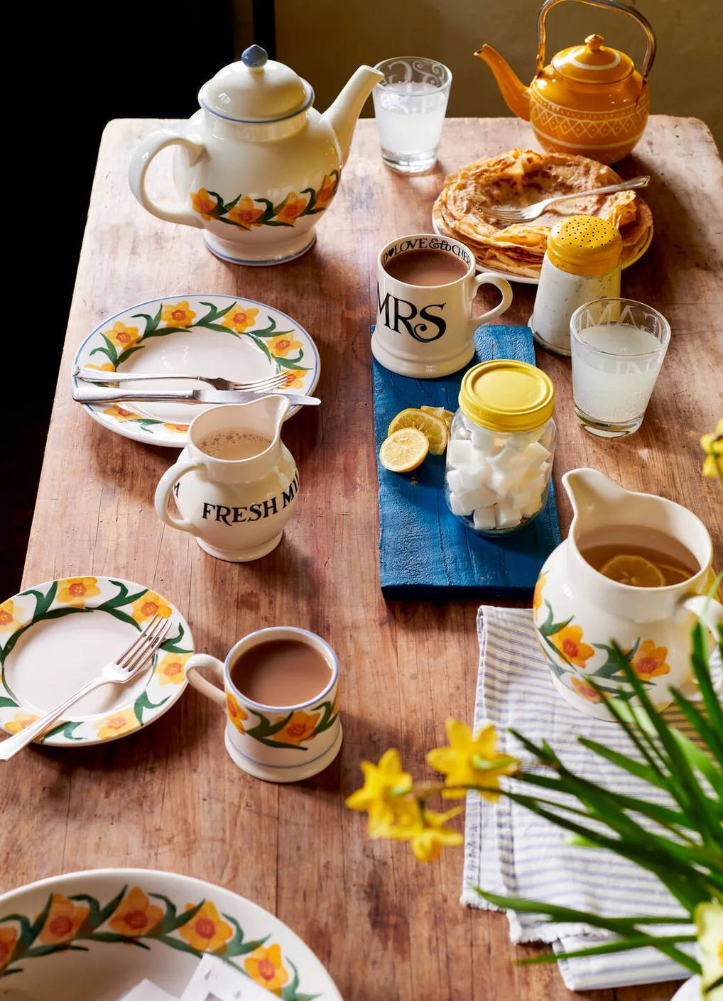 Emma Bridgewater Emma Bridgewater Windblown Daffodils 4 Mug Teapot