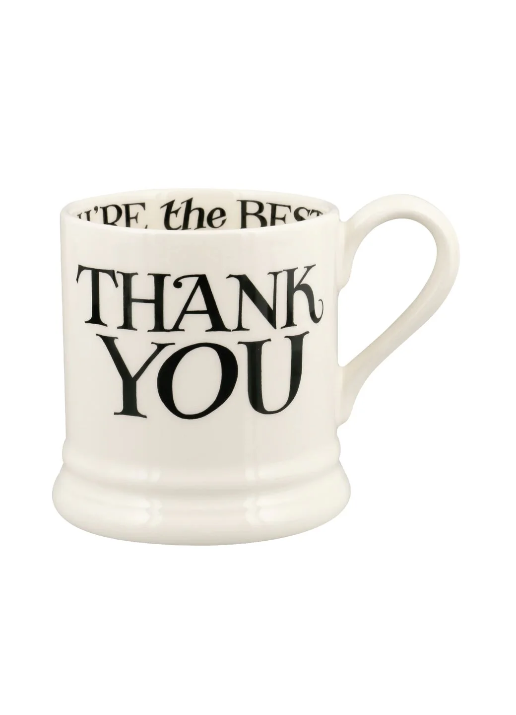Emma Bridgewater Black Toast Thank You 1/2 Pint Mug