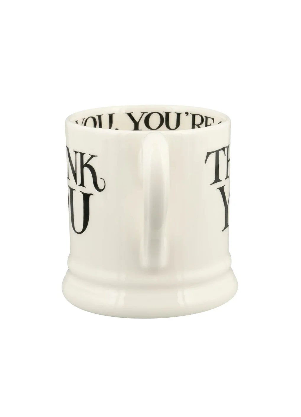 Emma Bridgewater Black Toast Thank You 1/2 Pint Mug