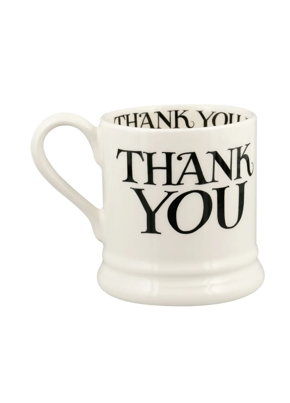 Emma Bridgewater Black Toast Thank You 1/2 Pint Mug