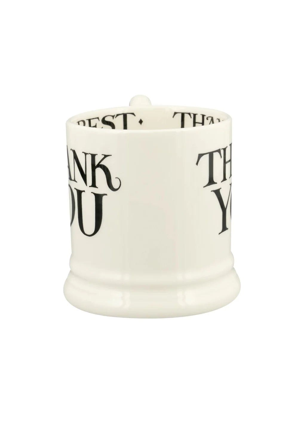 Emma Bridgewater Black Toast Thank You 1/2 Pint Mug