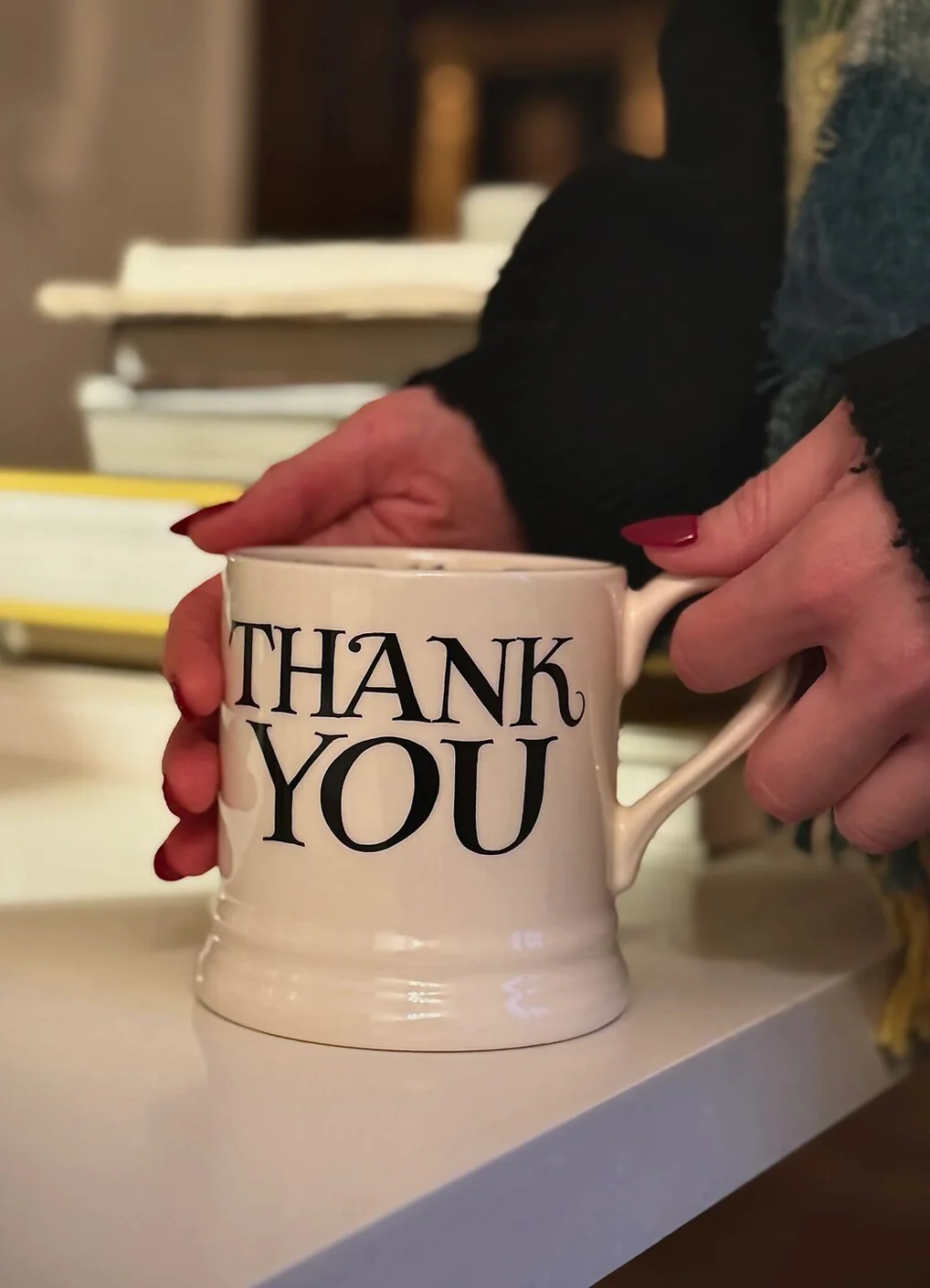 Emma Bridgewater Emma Bridgewater Black Toast Thank You 1/2 Pint Mug