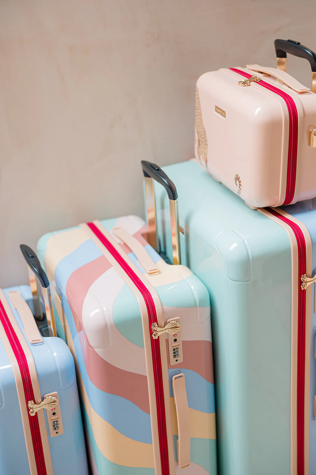 Yvonne Ellen Yvonne Ellen Colour Block Large Trolley Case 4 Wheels
