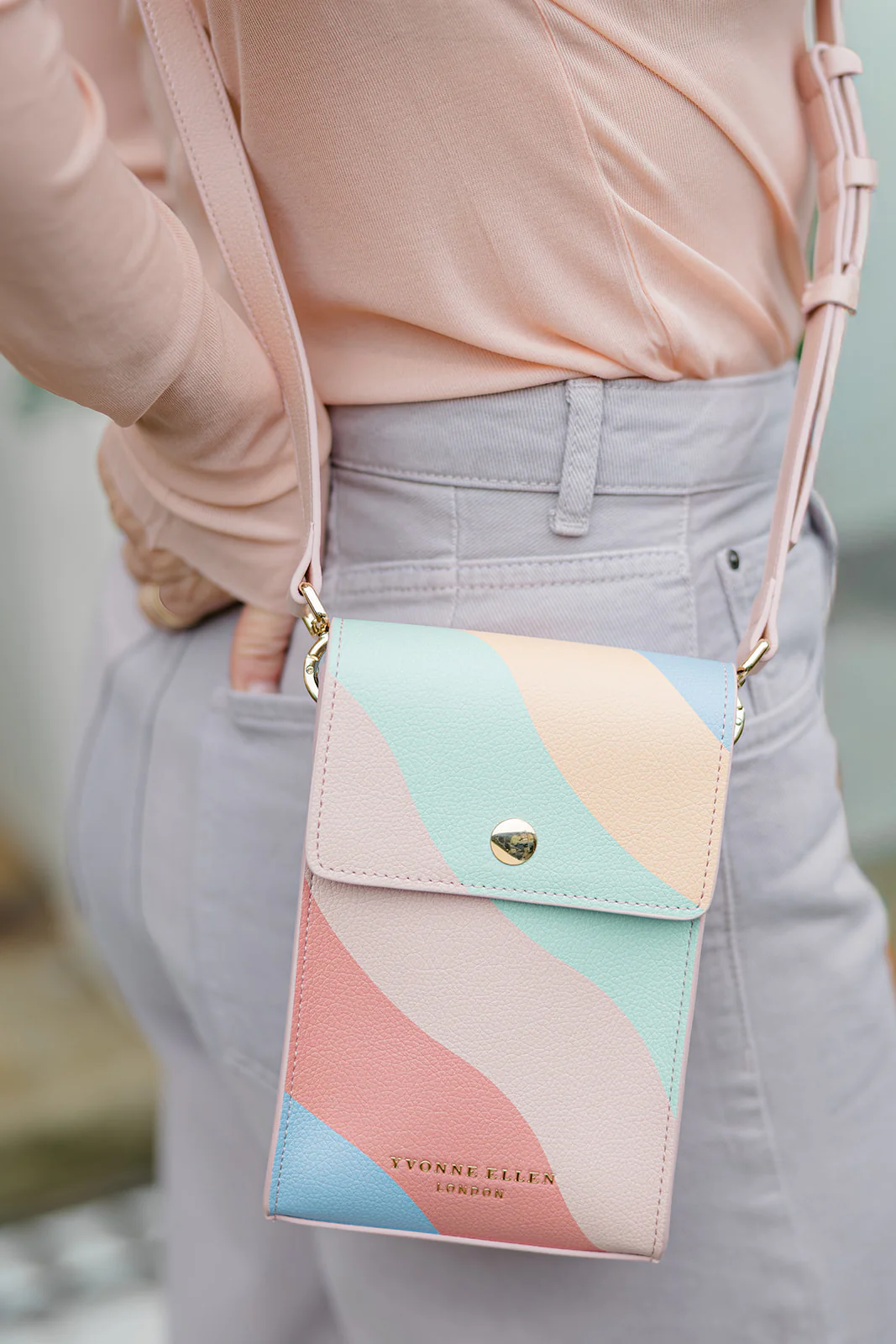 Yvonne Ellen Wobble Stripe Crossbody Pouch