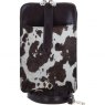 Ashwood Leather Hair on Hide Crossbody Phone Bag - Brown/Natural H51