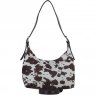 Ashwood Leather Hair on Hide Shoulder Bag with Replaceable Crossbody Strap - Brown/Natural H52