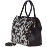 Ashwood Leather Hair on Hide Large Handbag with Detachable Strap - Brown/Natural H55