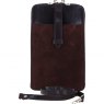 Ashwood Leather Suede Slim Crossbody Phone Pouch with Card Slots - Brown S51