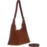 Ashwood Leather Suede Shoulder Bag with Replaceable Strap - Tan S52