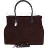 Ashwood Leather Suede Large Handbag with Detachable Strap - Brown S55