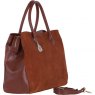 Ashwood Leather Suede Large Handbag with Detachable Strap - Tan S55