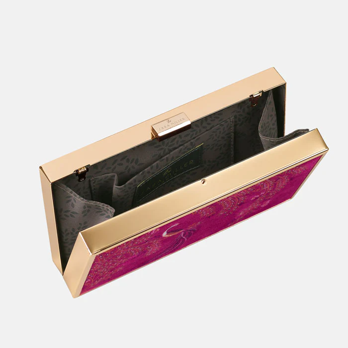 Sara Miller Elegant Bird Framed Velvet Clutch Anniversary Special
