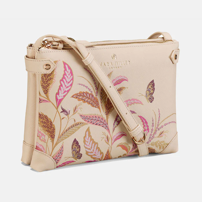 Sara Miller Fern Garden Zip Top Crossbody Bag