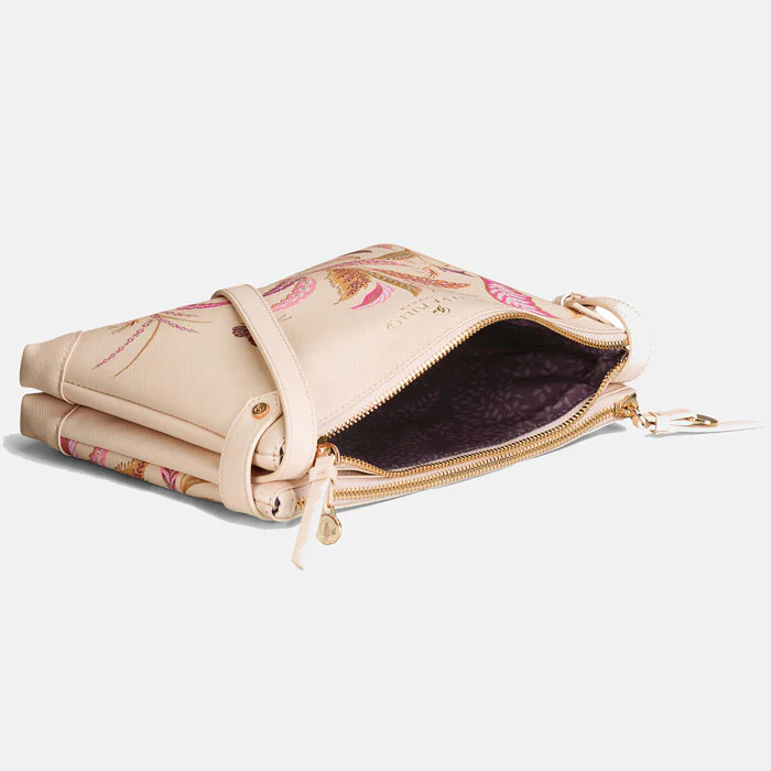 Sara Miller Fern Garden Zip Top Crossbody Bag