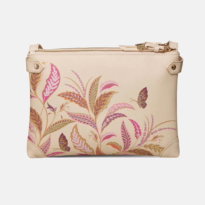 Sara Miller Fern Garden Zip Top Crossbody Bag