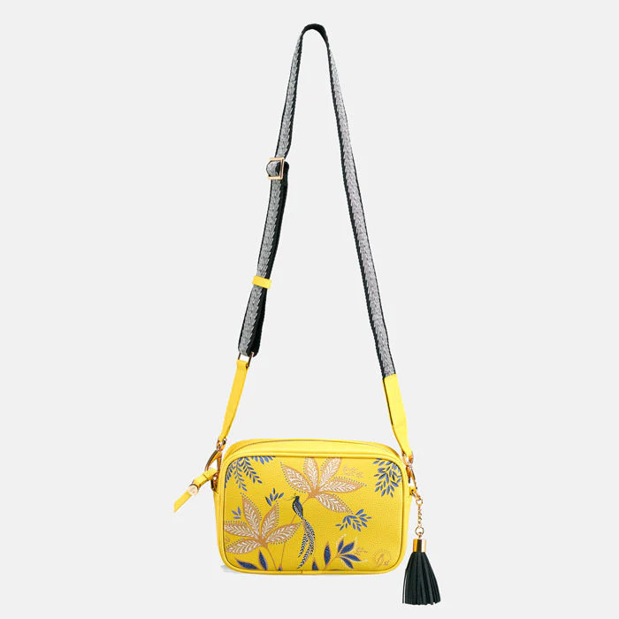 Sara Miller London Sara Miller Botanic Yellow Camera Crossbody Bag
