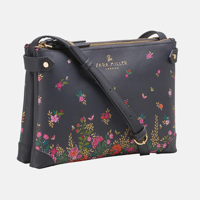 Sara Miller Ditsy Floral Zip Crossbody Bag