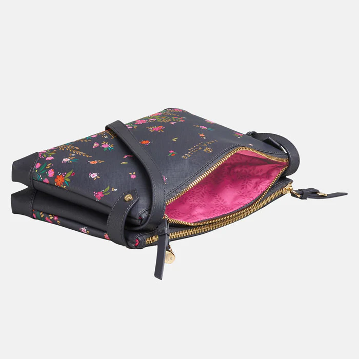 Sara Miller Ditsy Floral Zip Crossbody Bag