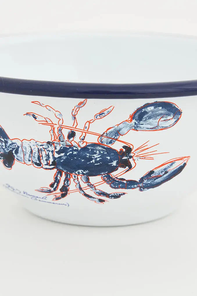 Batela Small Enamel Bowl Lobster 14cm