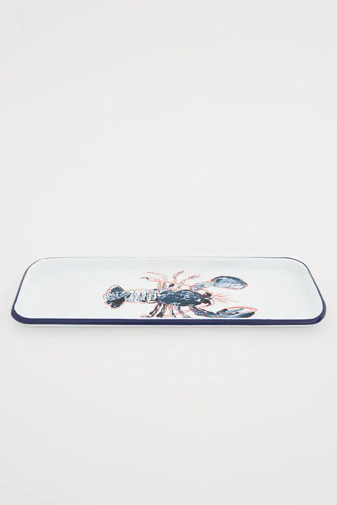 Batela Long Enamel Tray Lobster 35cm