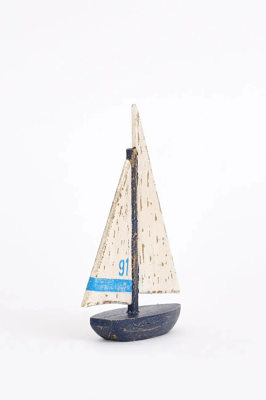 Batela Small Aged Wooden Sailboat 91