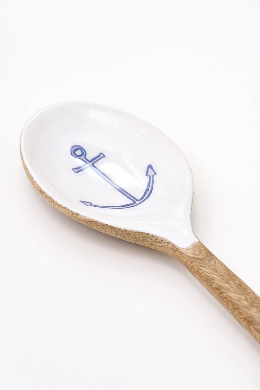 Batela Enamel  Anchor Wooden Spoon