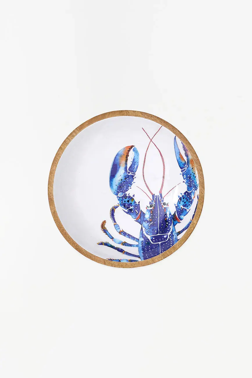 Batela Batela Medium Enamel Wooden Lobster Bowl 35cm