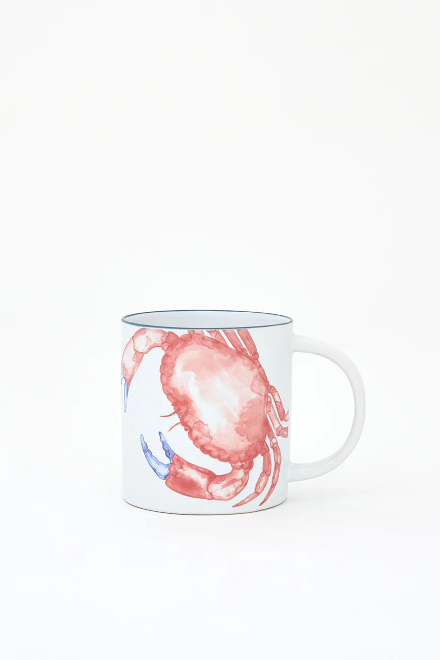 Batela Stoneware Mug With Crab Motif