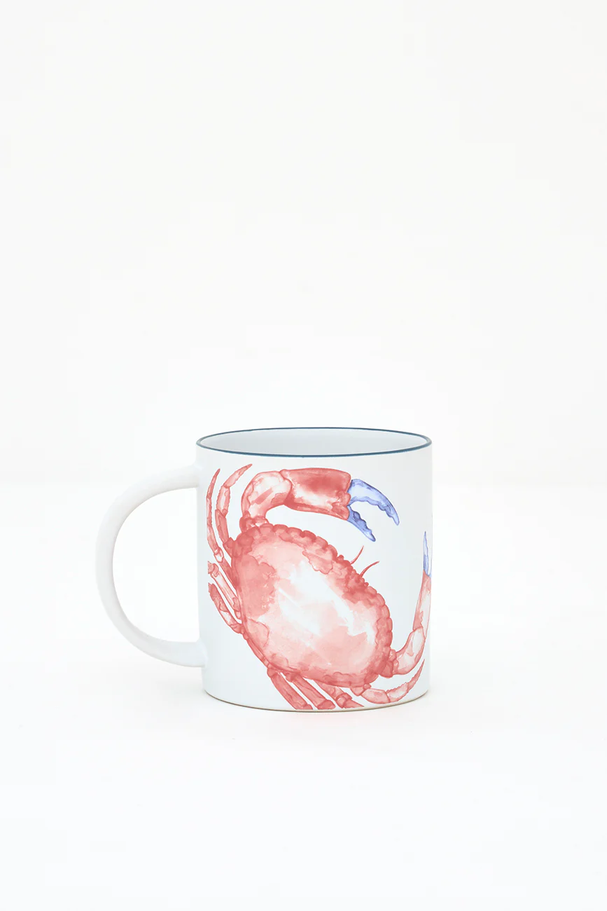 Batela Stoneware Mug With Crab Motif