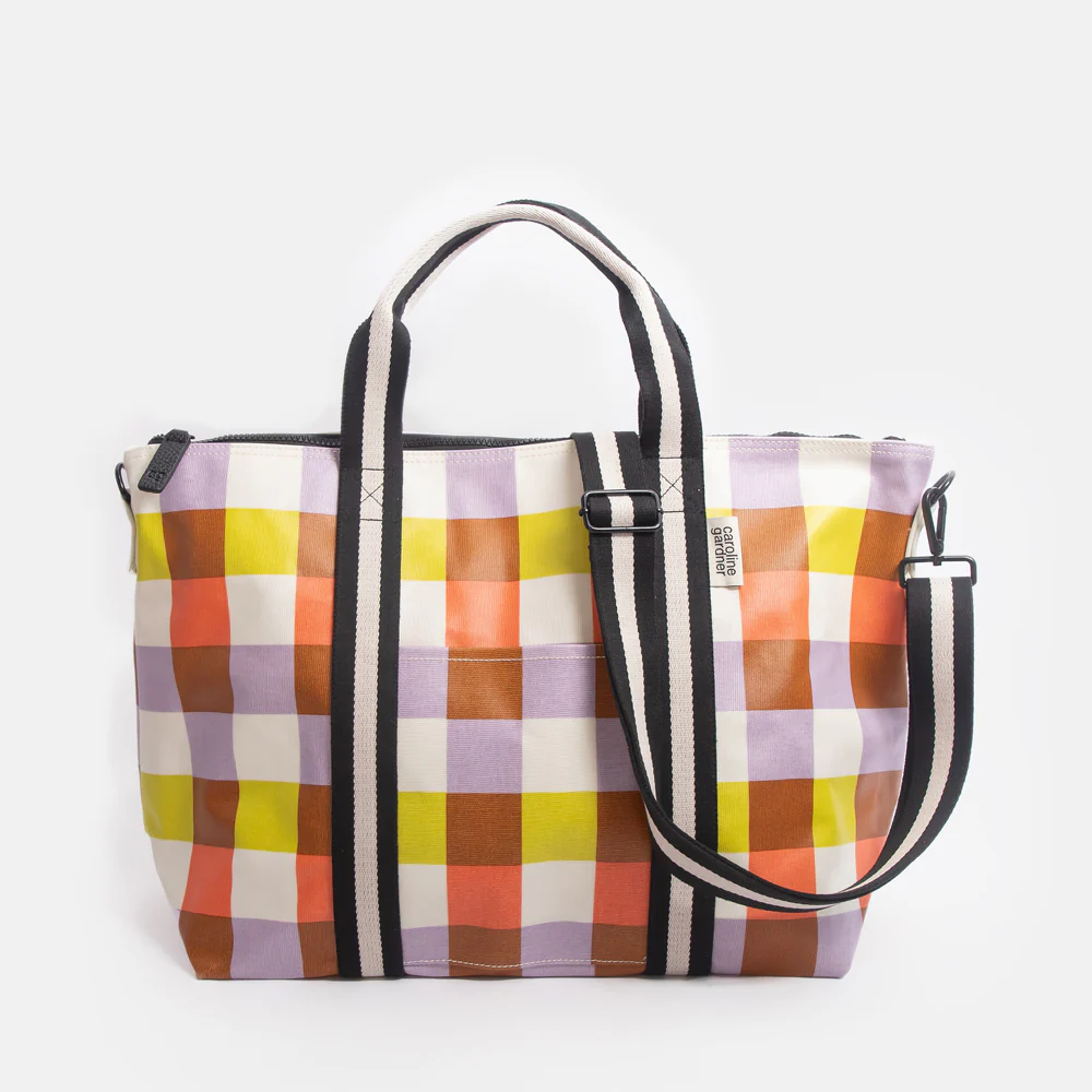 Caroline Gardner Multi Check Weekend Bag