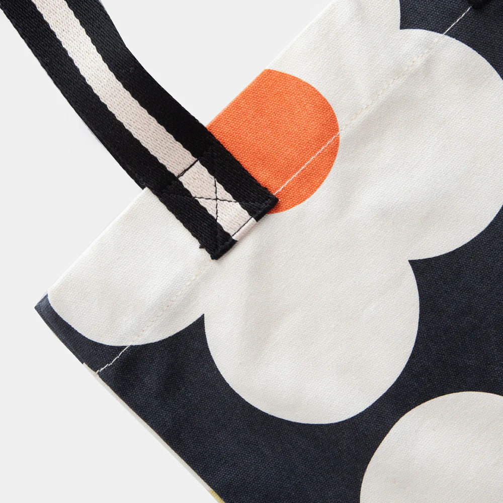 Caroline Gardner Multi Flower Charcoal Tote Bag