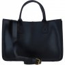 Ashwood Leather Medium Structured Tote Bag with Detachable Strap and Pouch - Black S02