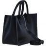 Ashwood Leather Medium Structured Tote Bag with Detachable Strap and Pouch - Black S02