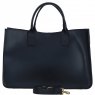 Ashwood Leather Large Structured Tote Bag with Detachable Strap and Pouch - Black S03