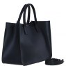 Ashwood Leather Large Structured Tote Bag with Detachable Strap and Pouch - Black S03