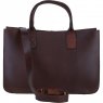 Ashwood Leather Medium Structured Tote Bag with Detachable Strap and Pouch - Brandy S02
