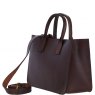 Ashwood Leather Medium Structured Tote Bag with Detachable Strap and Pouch - Brandy S02