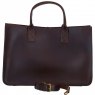 Ashwood Leather Large Structured Tote Bag with Detachable Strap and Pouch - Brandy S-03