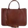 Ashwood Leather Medium Structured Tote Bag with Detachable Strap and Pouch - Tan S02