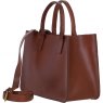 Ashwood Leather Medium Structured Tote Bag with Detachable Strap and Pouch - Tan S02