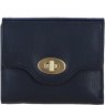 Ashwood Leather Twist Lock Small Purse - Black L30