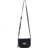Ashwood Leather Twist Lock Small Saddle Bag - Black L32