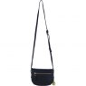 Ashwood Leather Twist Lock Small Saddle Bag - Black L32