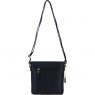 Ashwood Leather Twist Lock Croosbody Bag with Zip Top Closure - Black L33