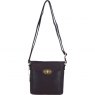Ashwood Leather Twist Lock Crossbody Bag with Zip Top Closure - Brown L33