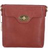 Ashwood Leather Twist Lock Crossbody Bag with Zip Top Closure - Tan L33