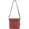 Ashwood Leather Twist Lock Crossbody Bag with Zip Top Closure - Tan L33